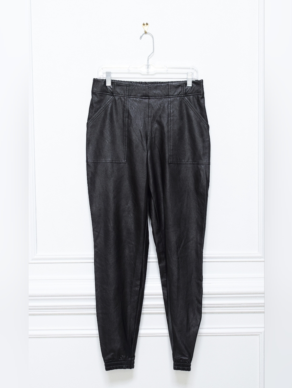SPANX Faux Leather Jogger Pants - Black - Picture 4 of 11